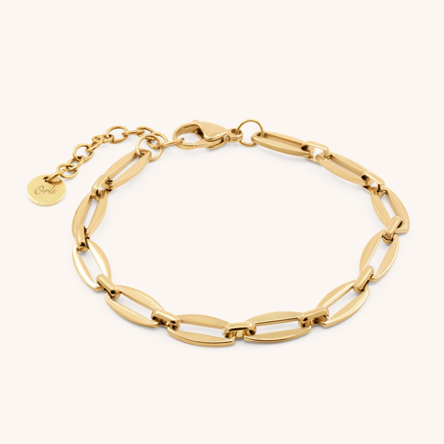 30B2834G - Long Link Bracelet, Gold