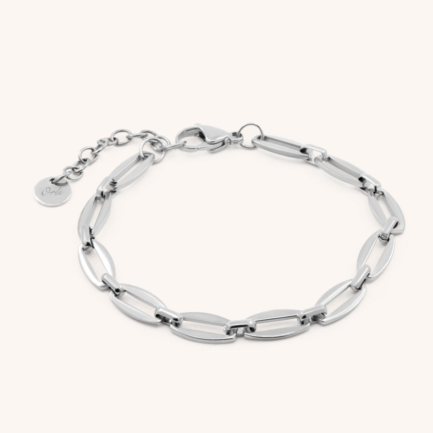 30B2834 - Long Link Bracelet, Silver