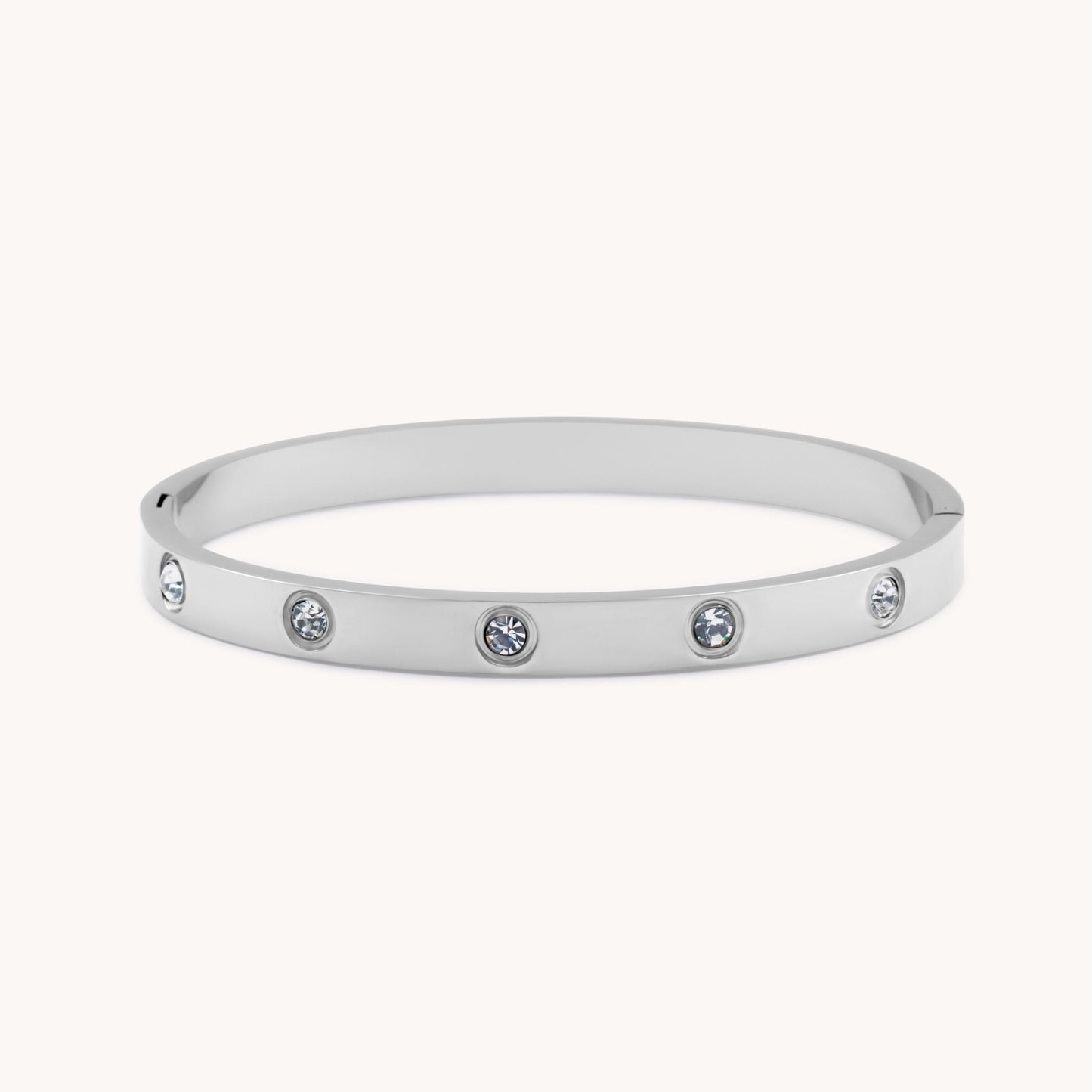 30B9001 - Cali Crystal Bangle, Silver