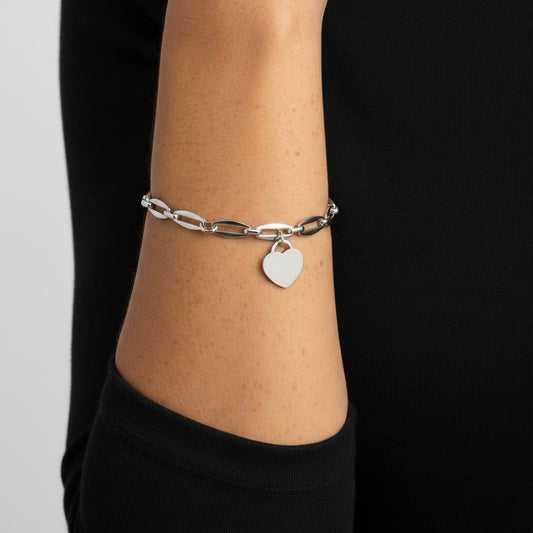 30B2810 - Classic Heart Long Link Bracelet