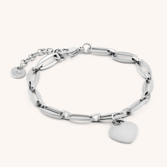 30B2810 - Classic Heart Long Link Bracelet