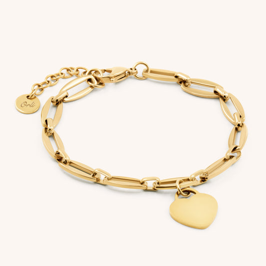 30B2810G - Classic Heart Long Link Bracelet