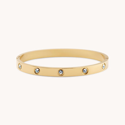 30B9001G - Cali Crystal Bangle, Gold
