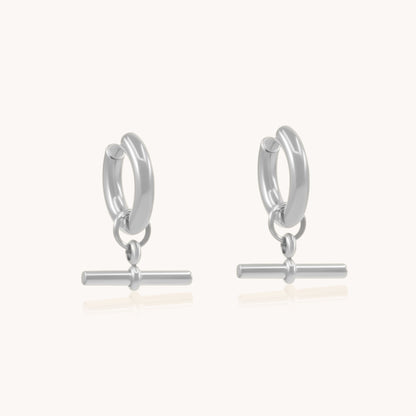 30E3137 - Turquoise Huggie Hoops, Silver