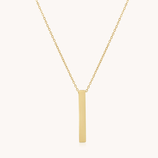 30N1601G - Bar Pendant Fine Necklace, Gold