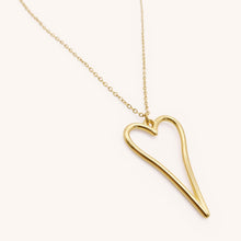 Load image into Gallery viewer, 30N1616G - Hourglass Open Heart Fine Necklace, Gold