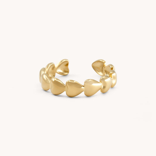 30R5104G - Elise Heart Band Ring, Gold