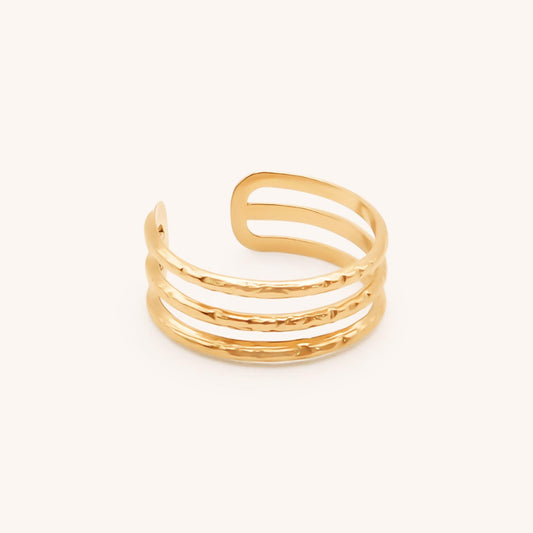 30R5149G - Triple Band Ring, Gold