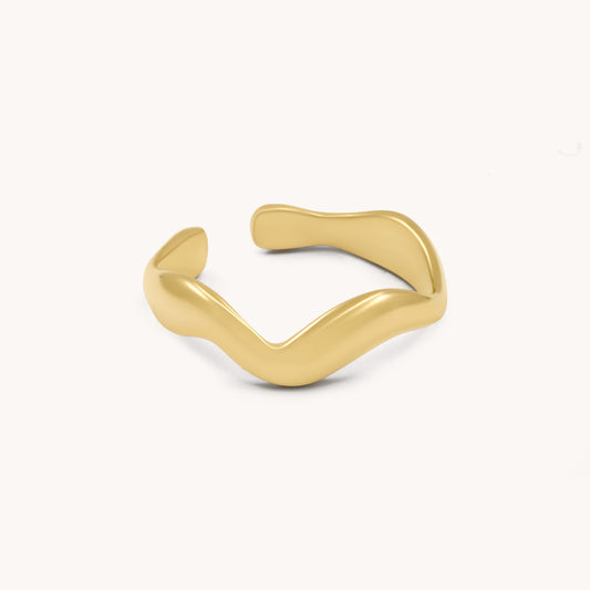 30R5167G - Wavy Ring, Gold