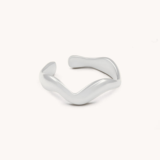 30R5167 - Wavy Ring, Silver