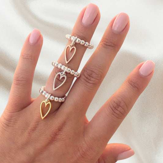 30R5060 - Open Heart Beads Ring