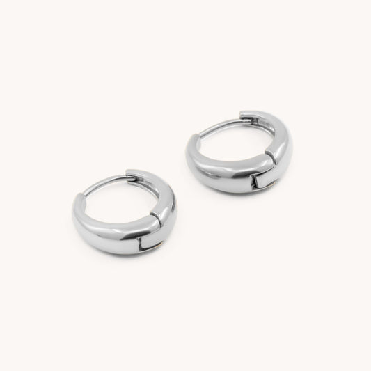 30E3114 - Atlas Chunky Hoops, Silver