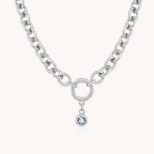 Load image into Gallery viewer, 30N1228 - Chunky Birthstone Necklace, Silver