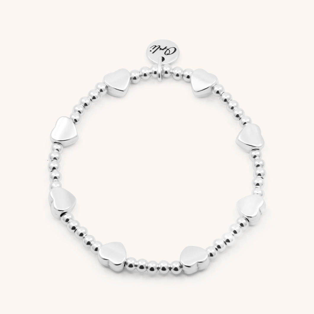30B2954 - Glider Hearts Beads Bracelet