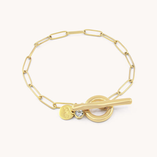 30B2850G - Gracie Birthstone T-bar Bracelet