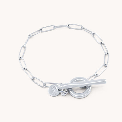 30B2850 - Gracie Birthstone T-bar Bracelet, Silver