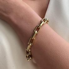 Load image into Gallery viewer, 30B2300G - Square Link Bracelet, Gold
