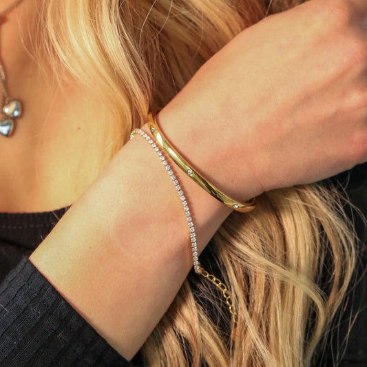 30B2032G - Tennis Bracelet, Gold