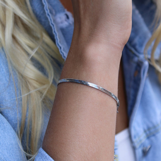 30B2006 - Dillion Snake Chain Bracelet, Silver