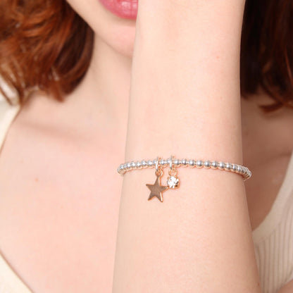 30B2606 - Star & Birthstone Beads Bracelet