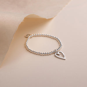 30B2709 - Open Heart Beads Bracelet