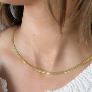 30N1012G - Dillion Snake Chain Necklace, Gold