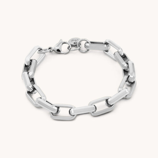 30B2300 - Square Link Bracelet, Silver