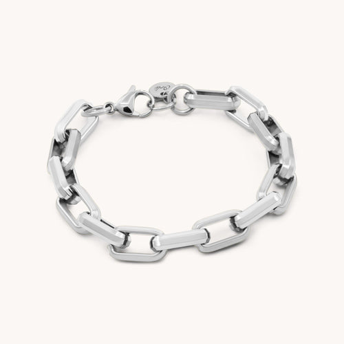30B2300 - Square Link Bracelet, Silver