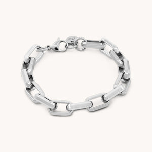30B2300 - Square Link Bracelet, Silver