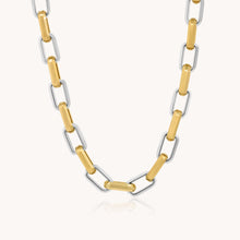 Load image into Gallery viewer, 30N1300SG - Square Link Necklace, Two Tone