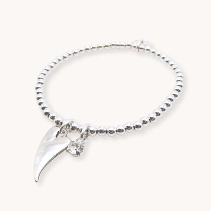 30B2607 Chili Heart & Birthstone Beads Bracelet