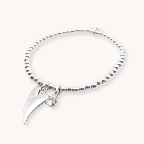 30B2607 Chili Heart & Birthstone Beads Bracelet