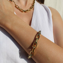Load image into Gallery viewer, 30B2300G - Square Link Bracelet, Gold