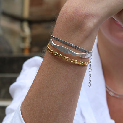 30B9130 - Hammered Cuff, Silver
