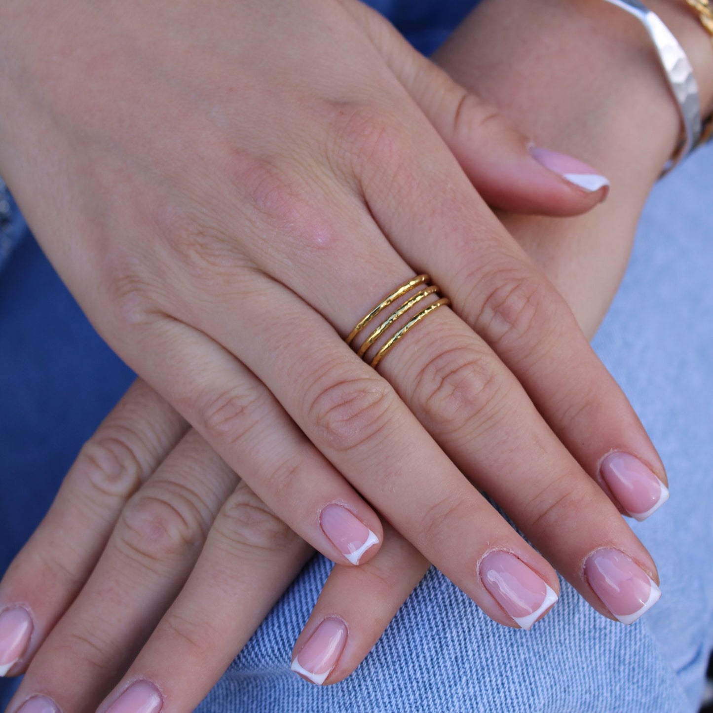 30R5149G - Triple Band Ring, Gold
