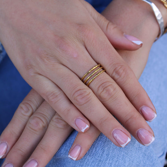 30R5149G - Triple Band Ring, Gold