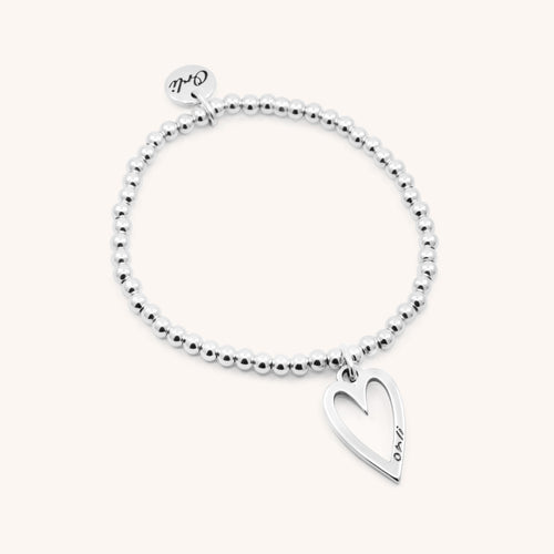 30B2709 - Open Heart Beads Bracelet