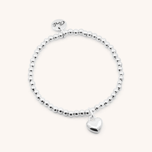 30B2604 - Puffed Heart Beads Bracelet