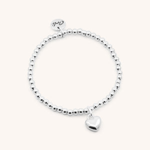 30B2604 - Puffed Heart Beads Bracelet