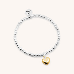 30B2604 - Puffed Heart Beads Bracelet