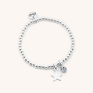 30B2606 - Star & Birthstone Beads Bracelet