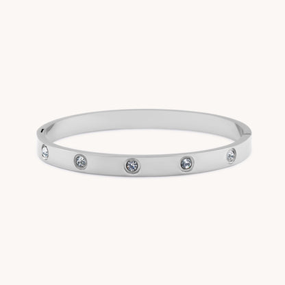 30B9001 - Cali Crystal Bangle, Silver