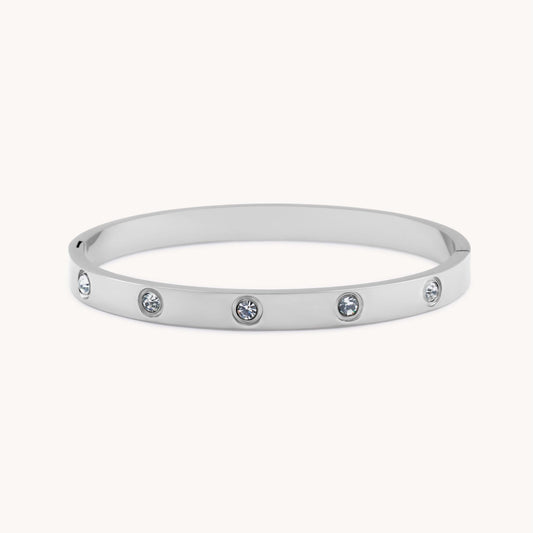 30B9001 - Cali Crystal Bangle, Silver