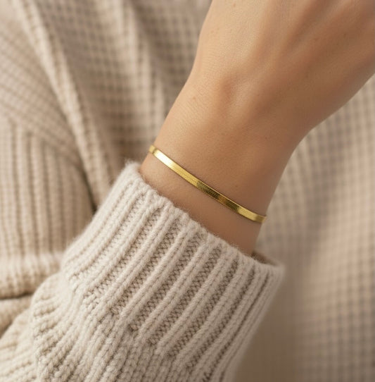 30B2006G - Dillion Snake Chain Bracelet, Gold