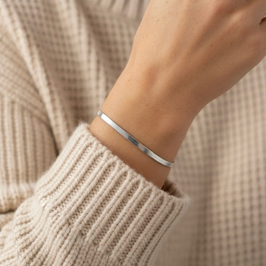 30B2006 - Dillion Snake Chain Bracelet, Silver