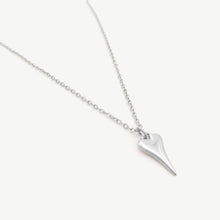 Load image into Gallery viewer, 30N1617 - Mini Hourglass Heart Fine Chain Necklace, Silver