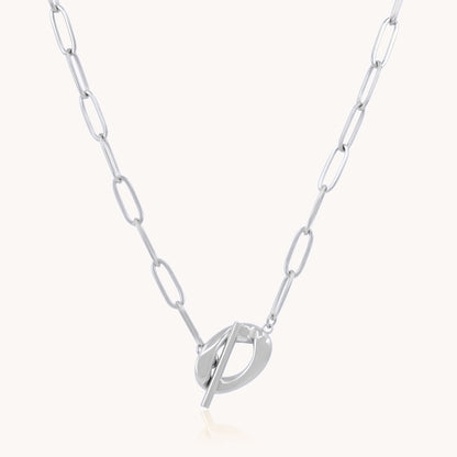 30N1821 - Twisted T-bar Necklace, Silver