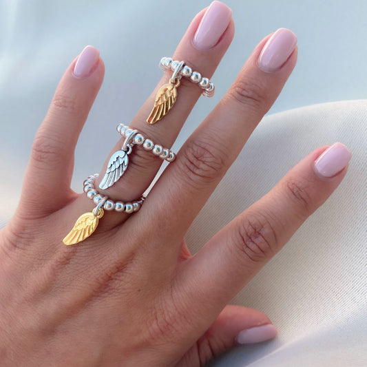 30R5056 - Angel Wing Beads Ring