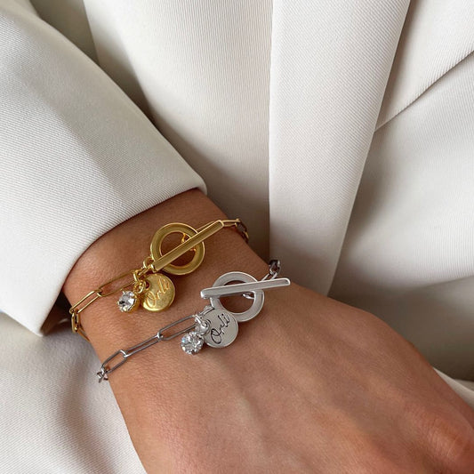30B2850G - Gracie Birthstone T-bar Bracelet